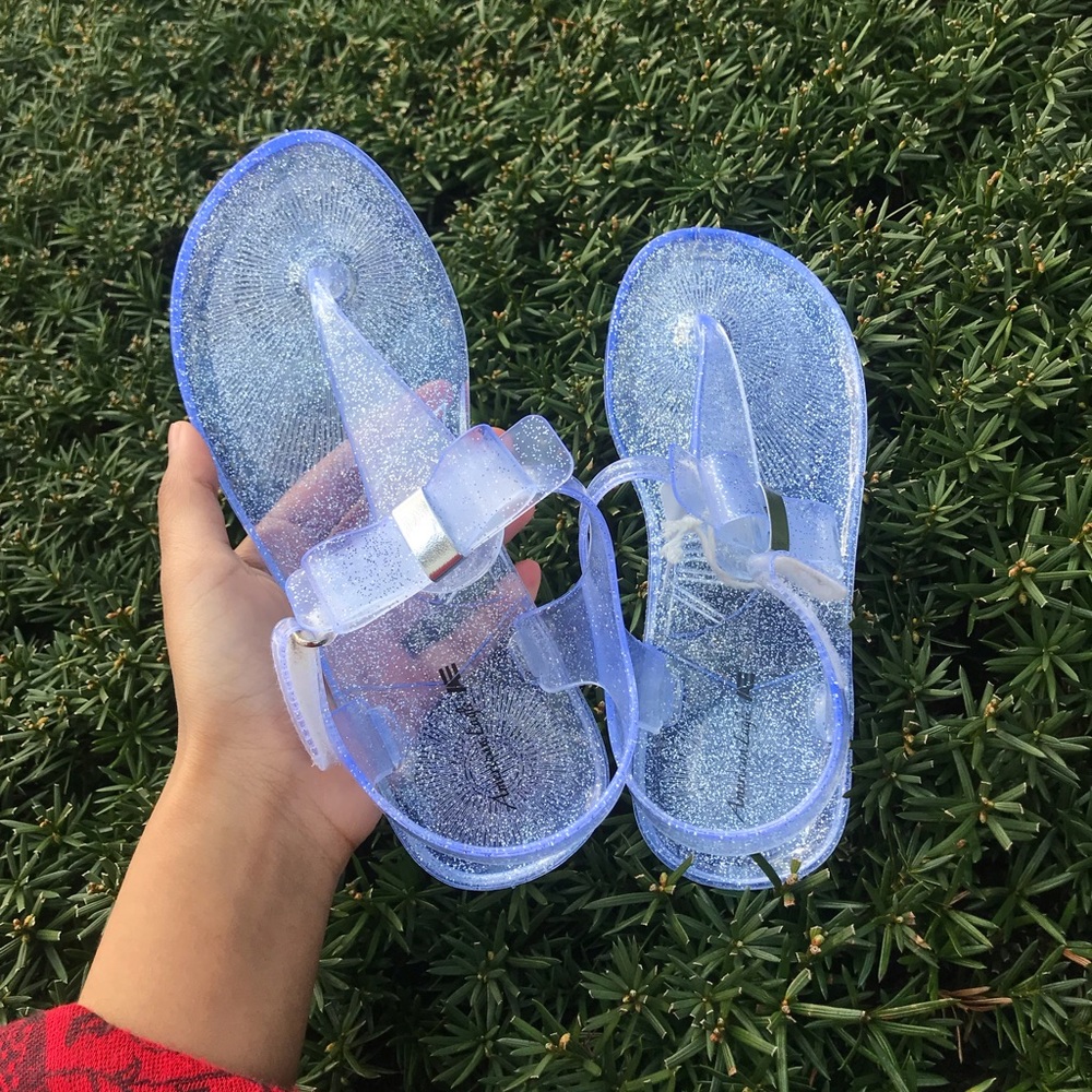 Clear Glitter Sandals
